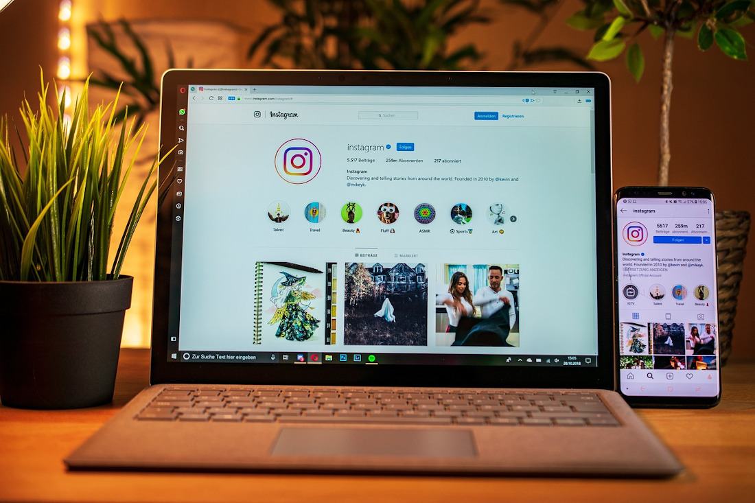 aplikacja Instagram na laptopa