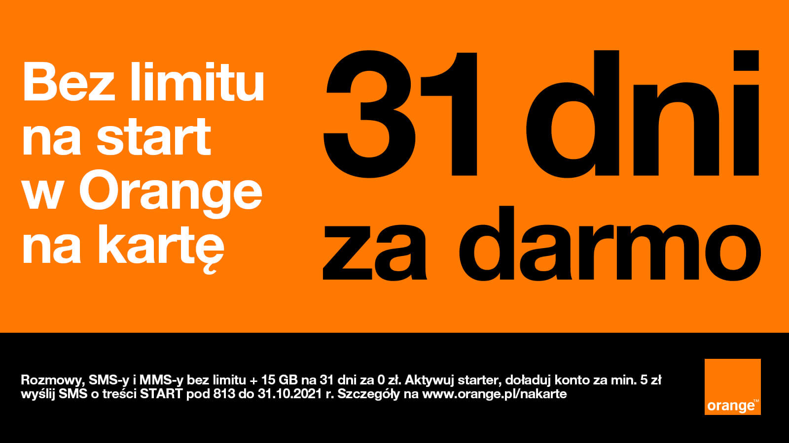 31 dni za darmo w Orange na kartę